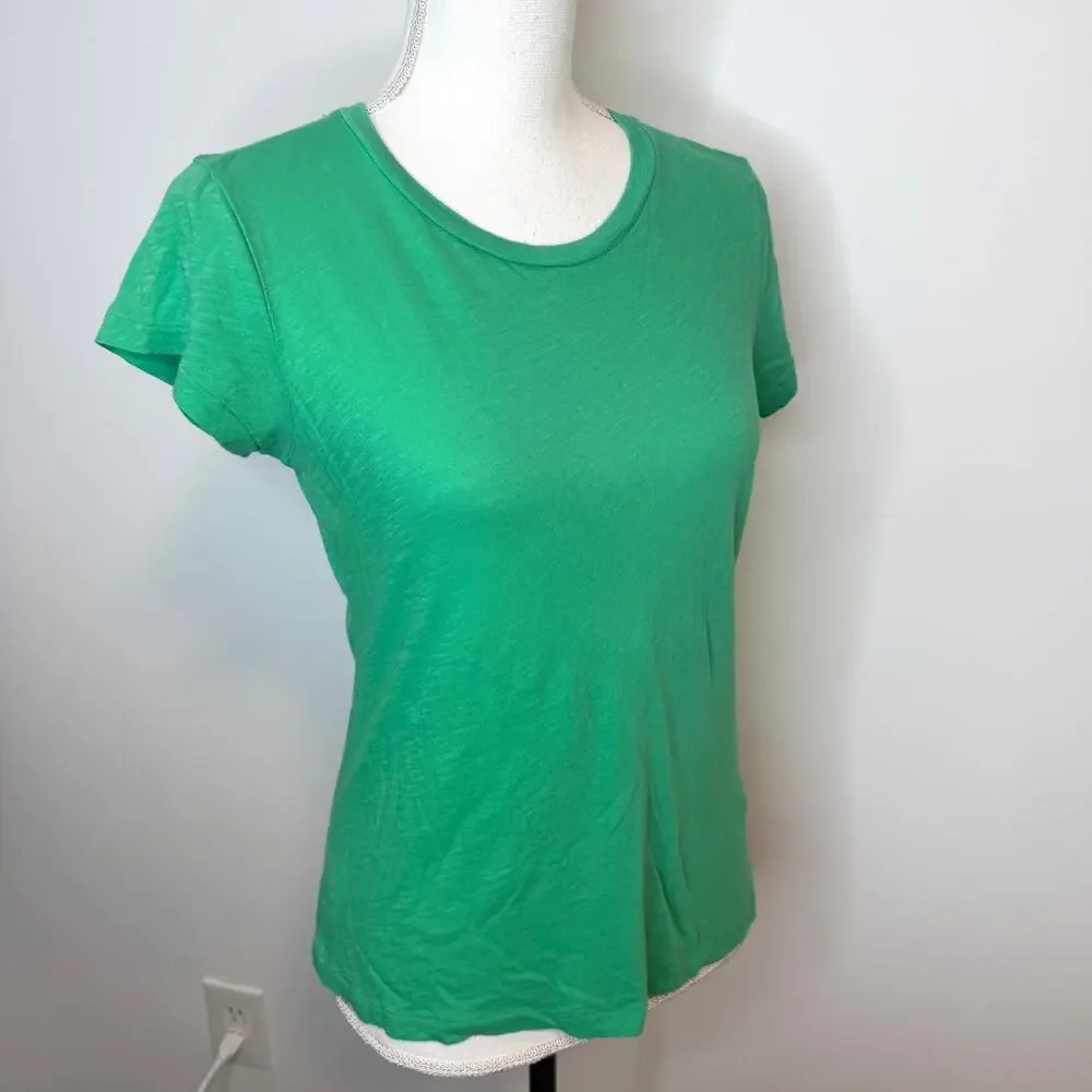 J. Crew Vintage Cotton Baby Tee Crew Neckline T Shirt Bundle Green Black Medium